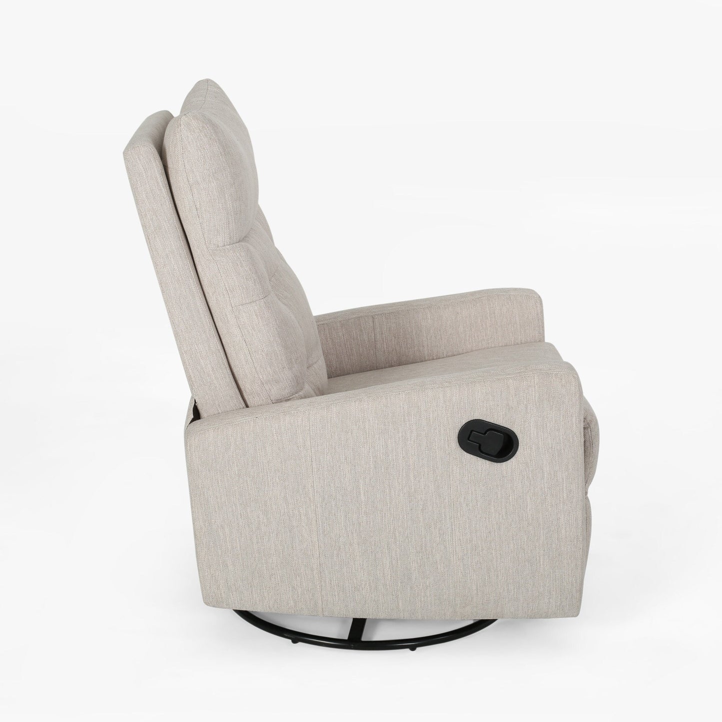 Poltrona reclinabile girevole con schienale push-back contemporanea