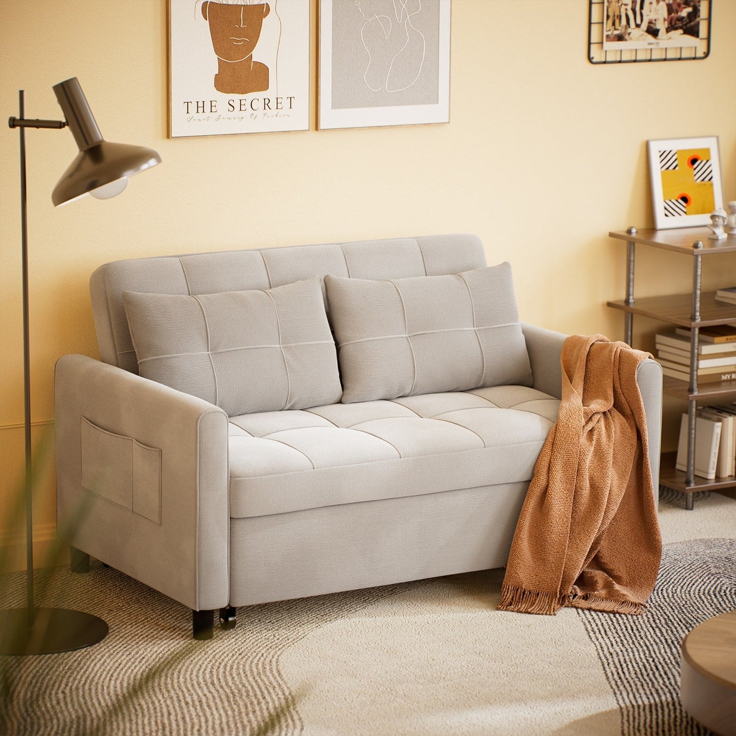 Divano trasformabile 3 in 1 con letto estraibile