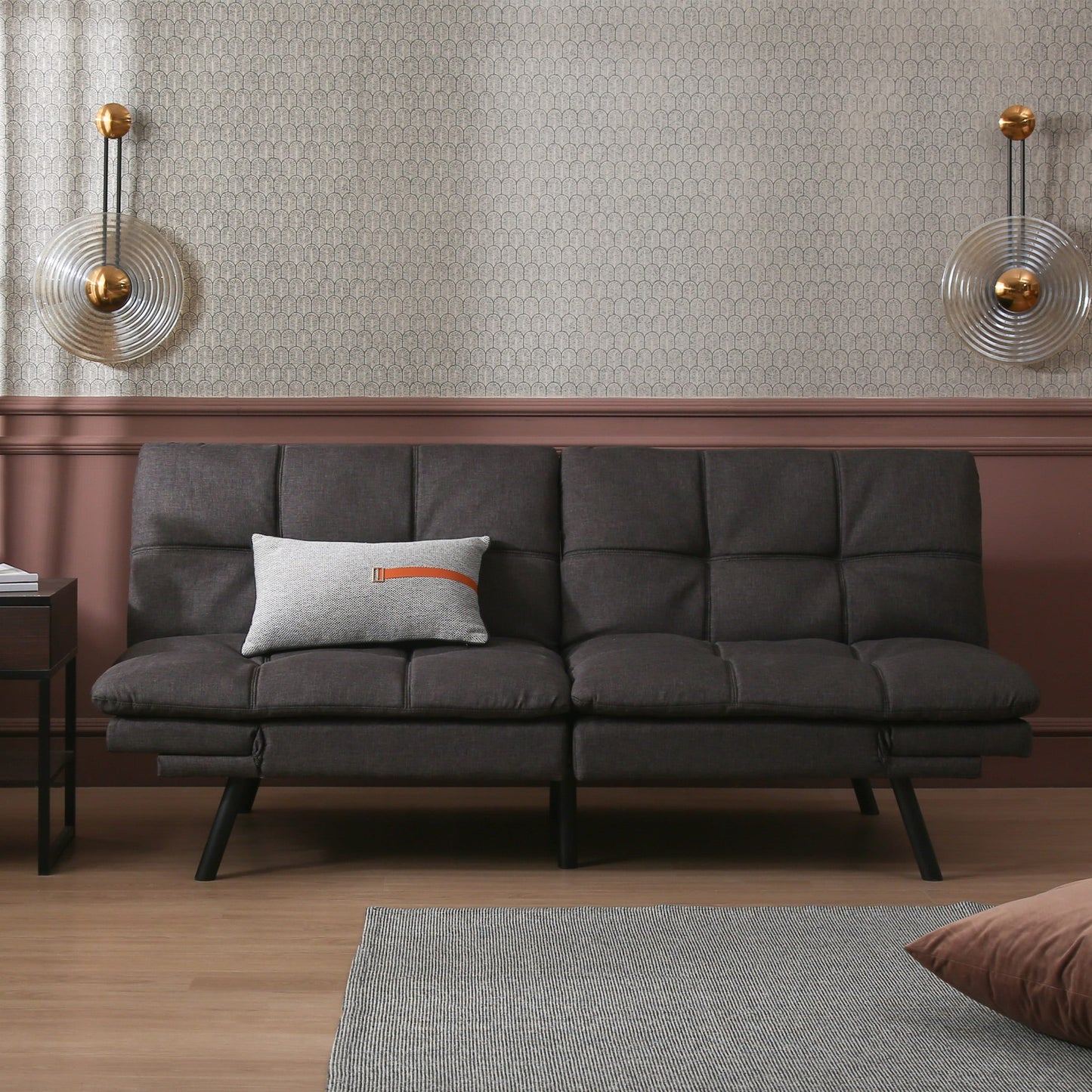 Divano letto futon trasformabile, divano letto pieghevole moderno
