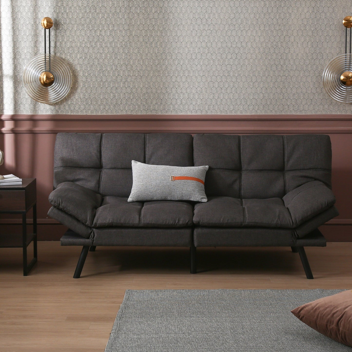 Divano letto futon trasformabile, divano letto pieghevole moderno