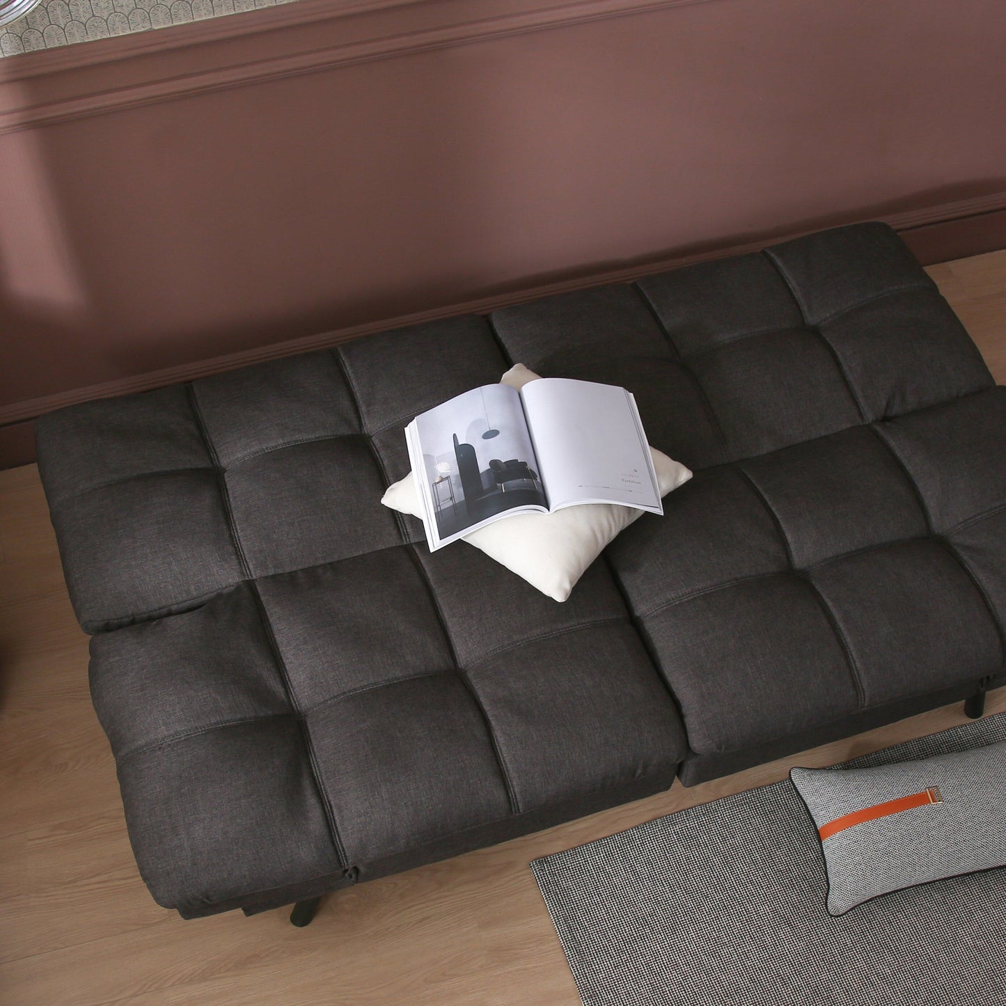 Divano letto futon trasformabile, divano letto pieghevole moderno