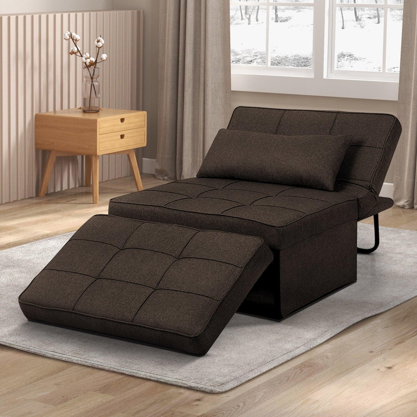 Divano letto trasformabile, poltrona, pouf pieghevole, poltrone reclinabili per soggiorno