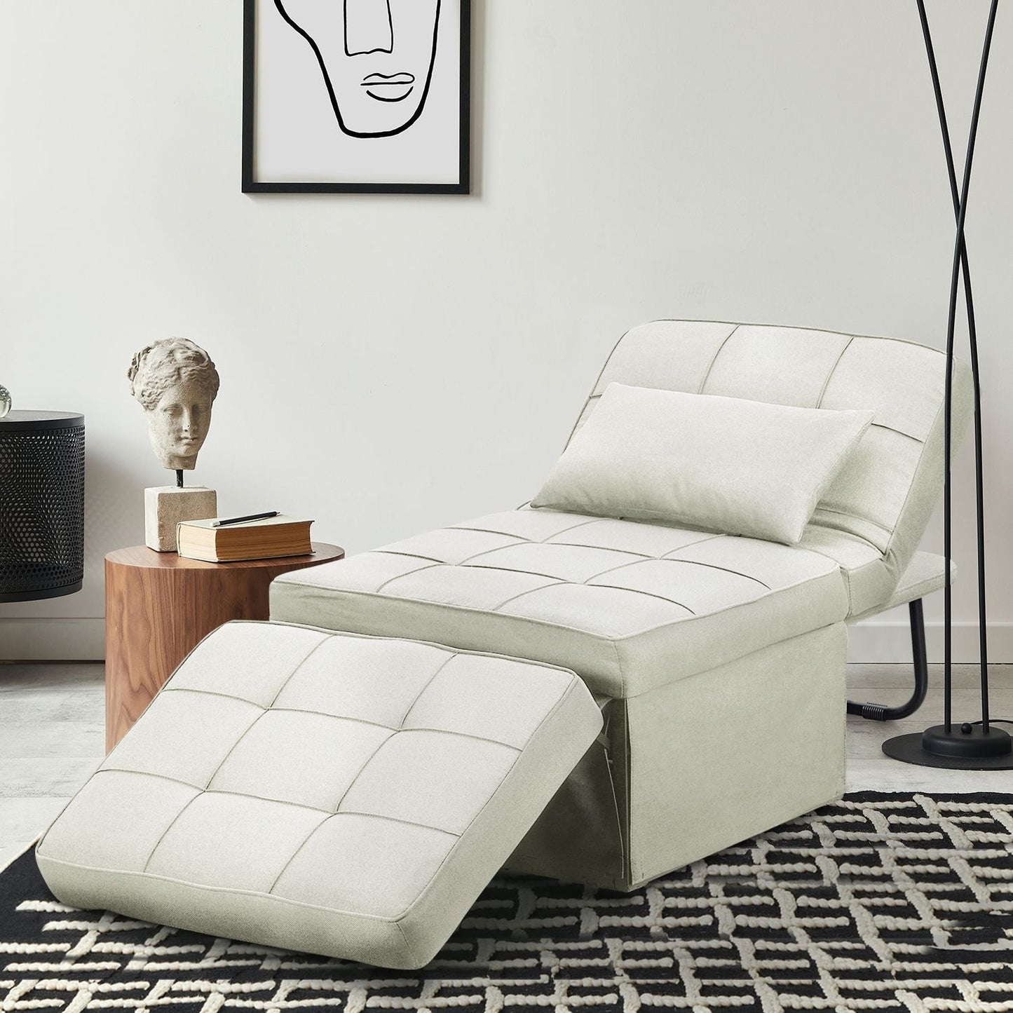Divano letto trasformabile, poltrona, pouf pieghevole, poltrone reclinabili per soggiorno