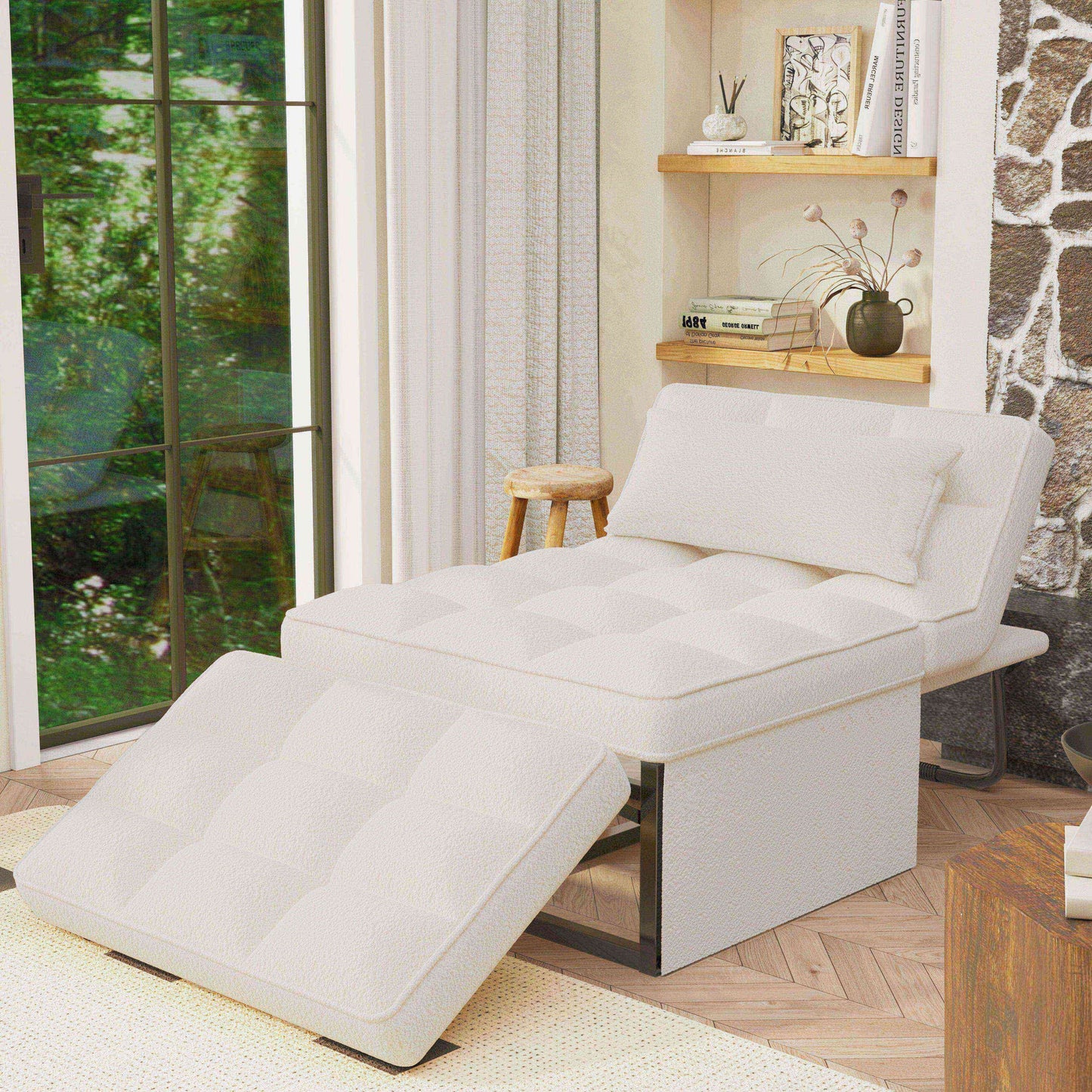 Divano letto trasformabile, poltrona, pouf pieghevole, poltrone reclinabili per soggiorno