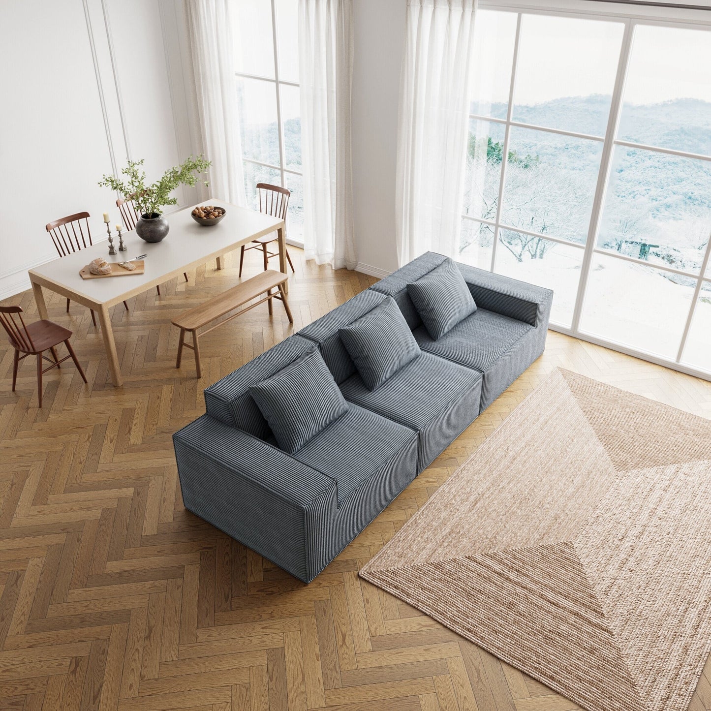 Divano letto trasformabile in Tofu Block