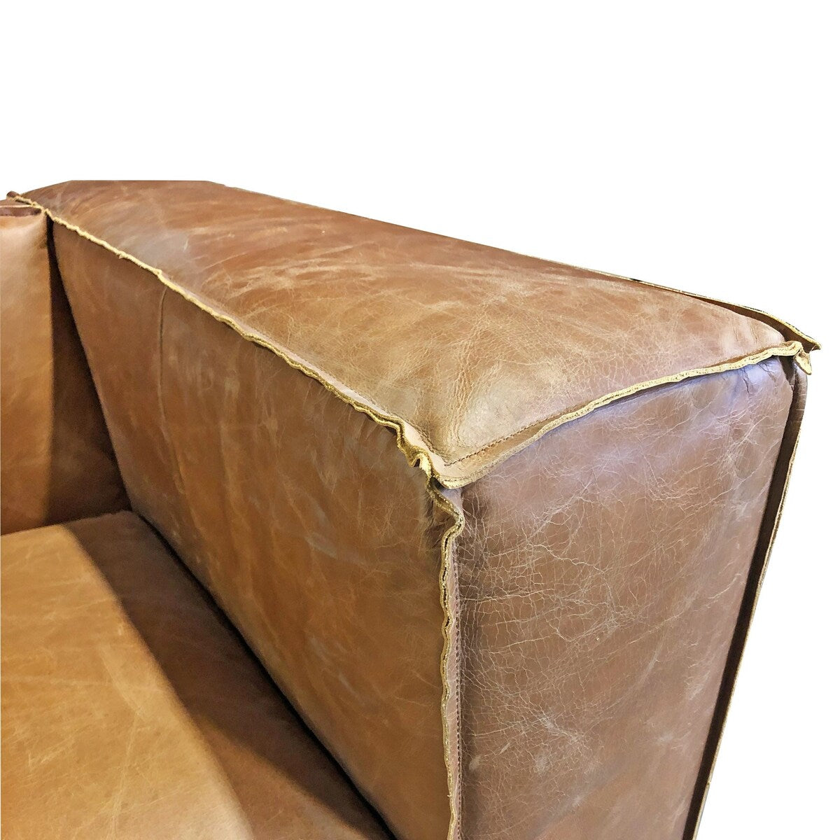 Divano in pelle marrone Cooper