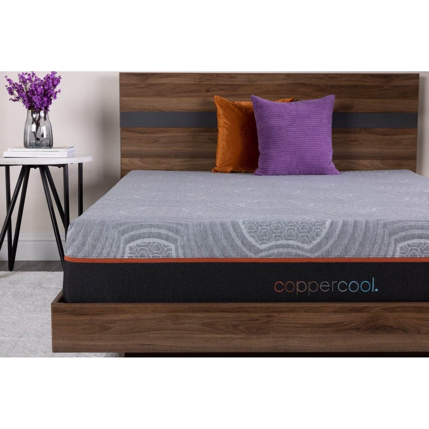 Materasso ibrido Copper Cool Select King da 10 pollici, grigio carbone, gel rinfrescante + molle