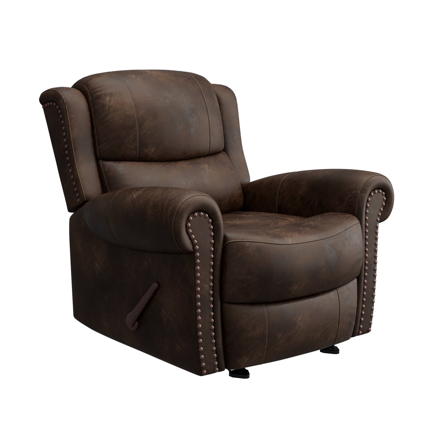 Poltrona reclinabile a dondolo con braccioli arrotolati extra large Copper Grove Dilsen