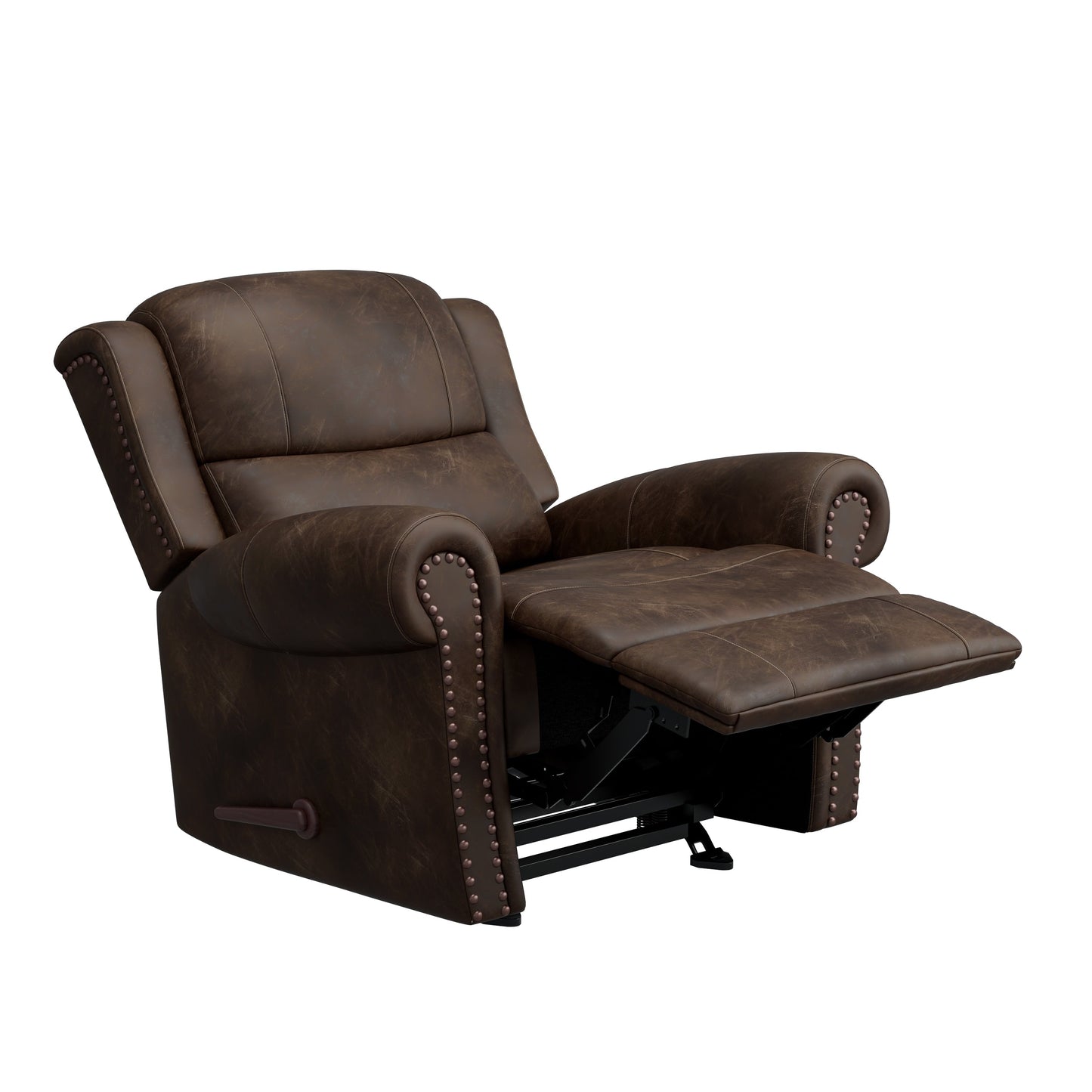 Poltrona reclinabile a dondolo con braccioli arrotolati extra large Copper Grove Dilsen