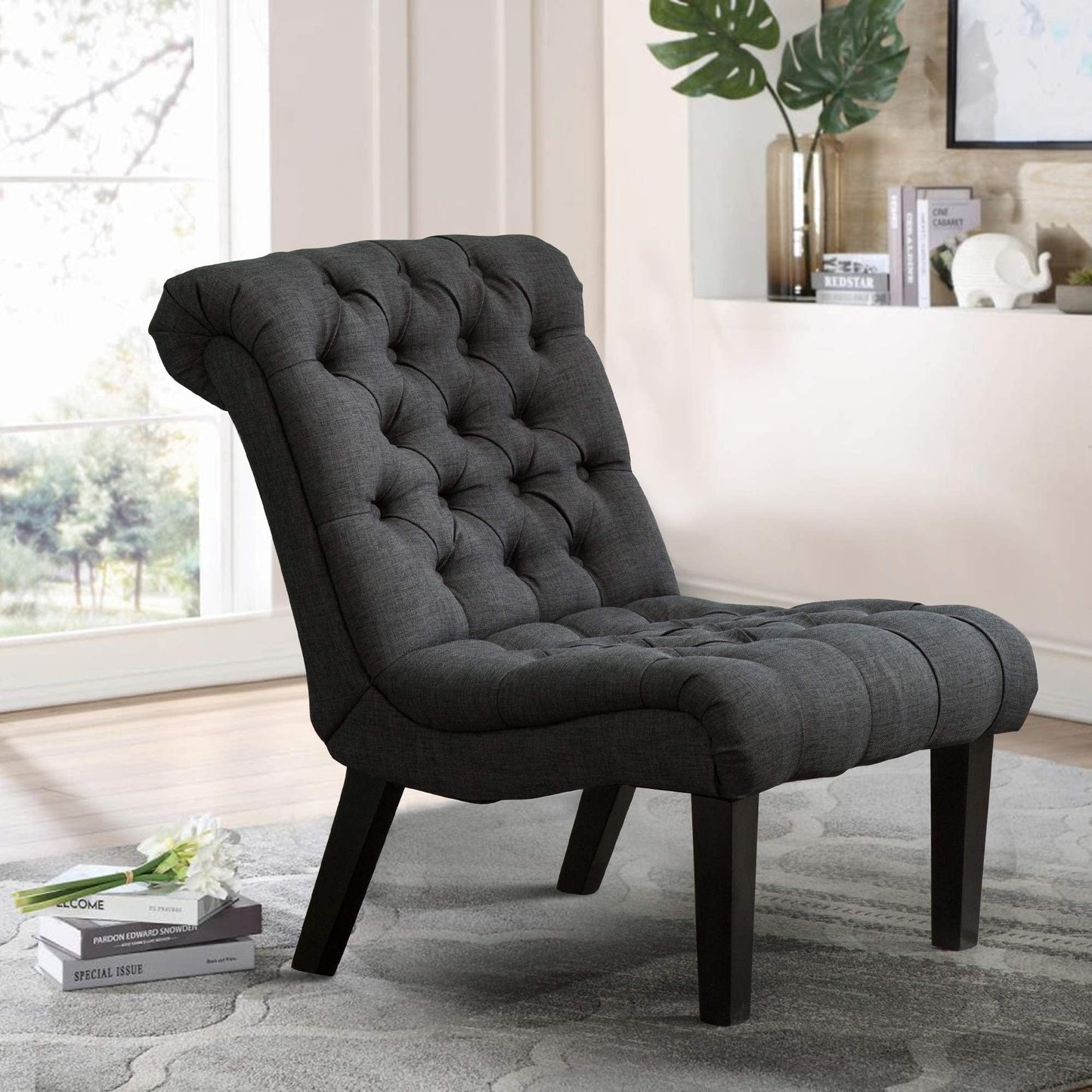 Divano chaise longue imbottito, poltrona decorativa per camera da letto, soggiorno