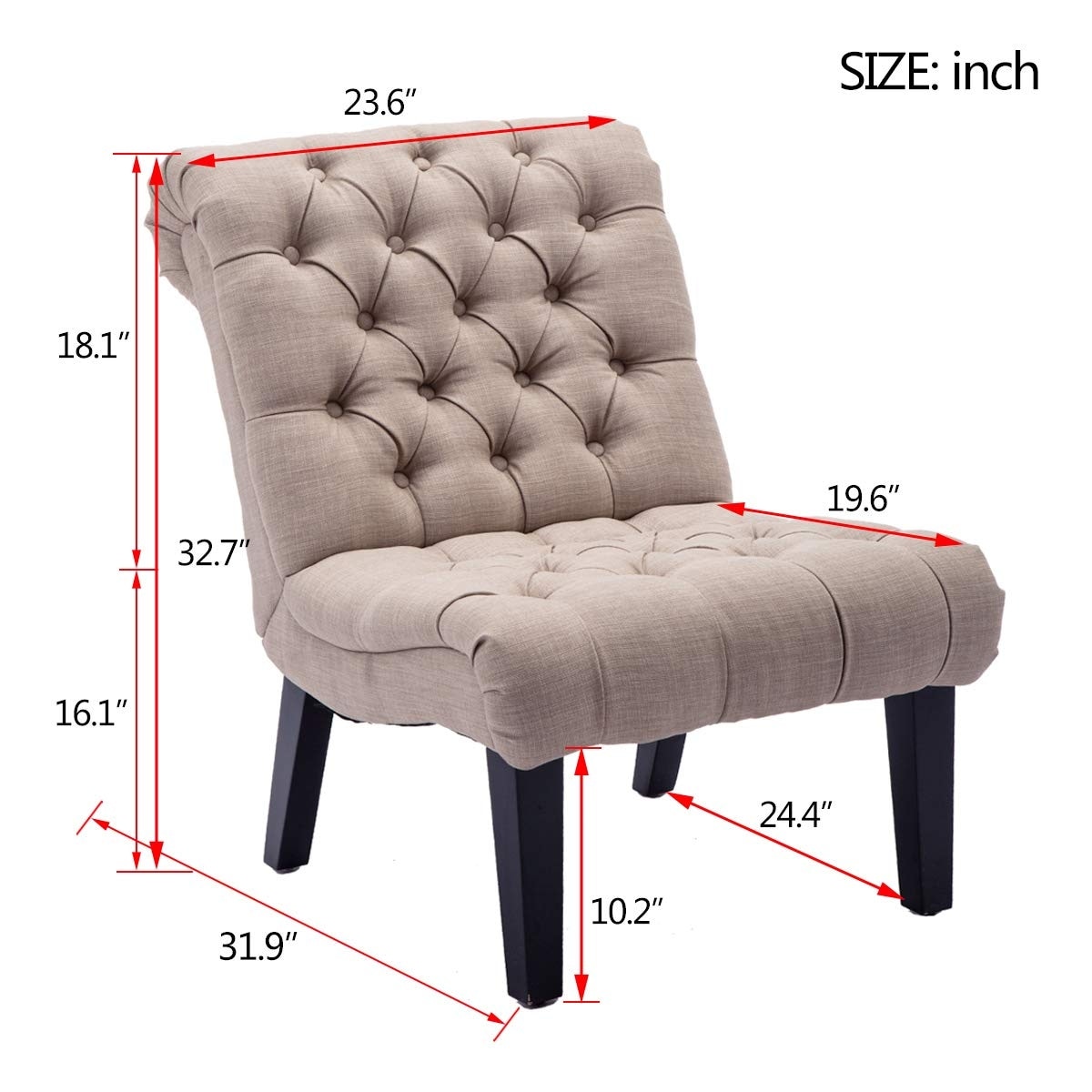 Divano chaise longue imbottito, poltrona decorativa per camera da letto, soggiorno
