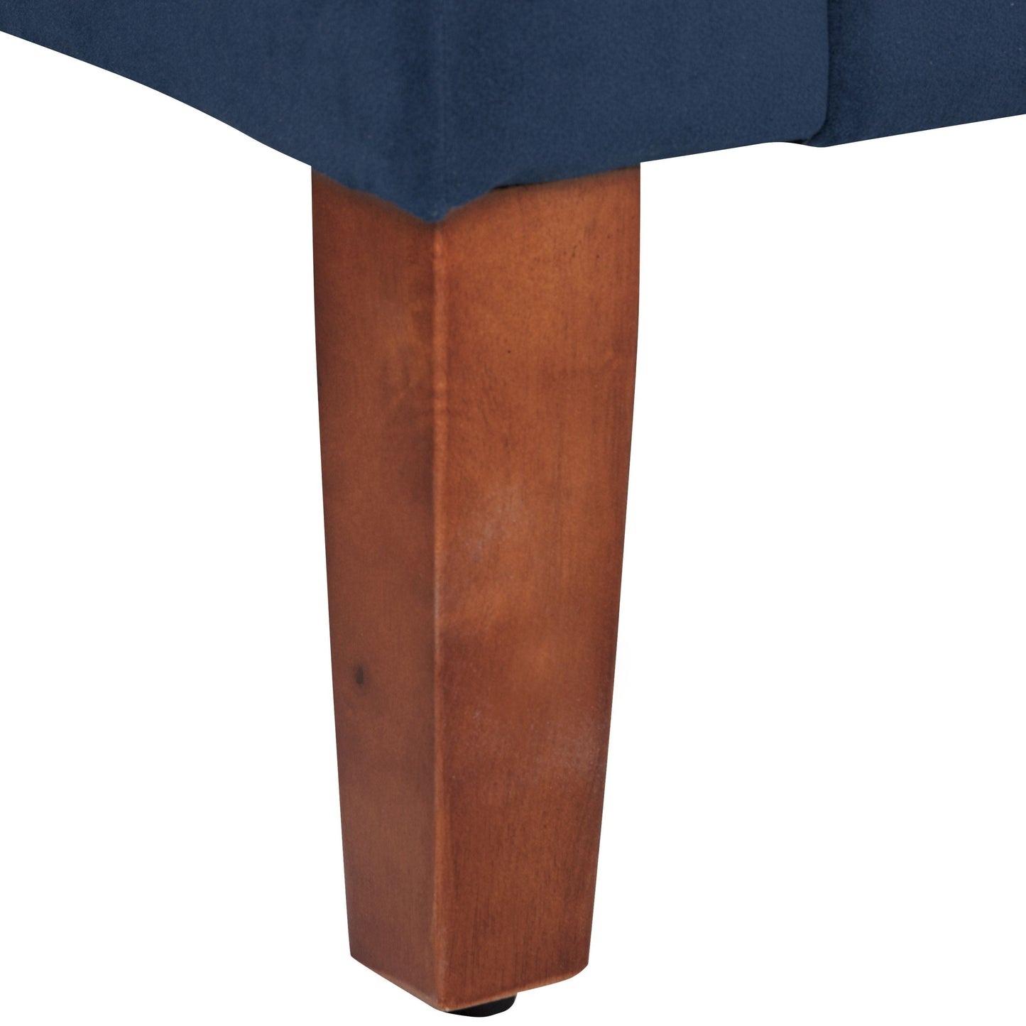 Panca/divano contenitore in velluto blu navy Malakoff Copper Grove