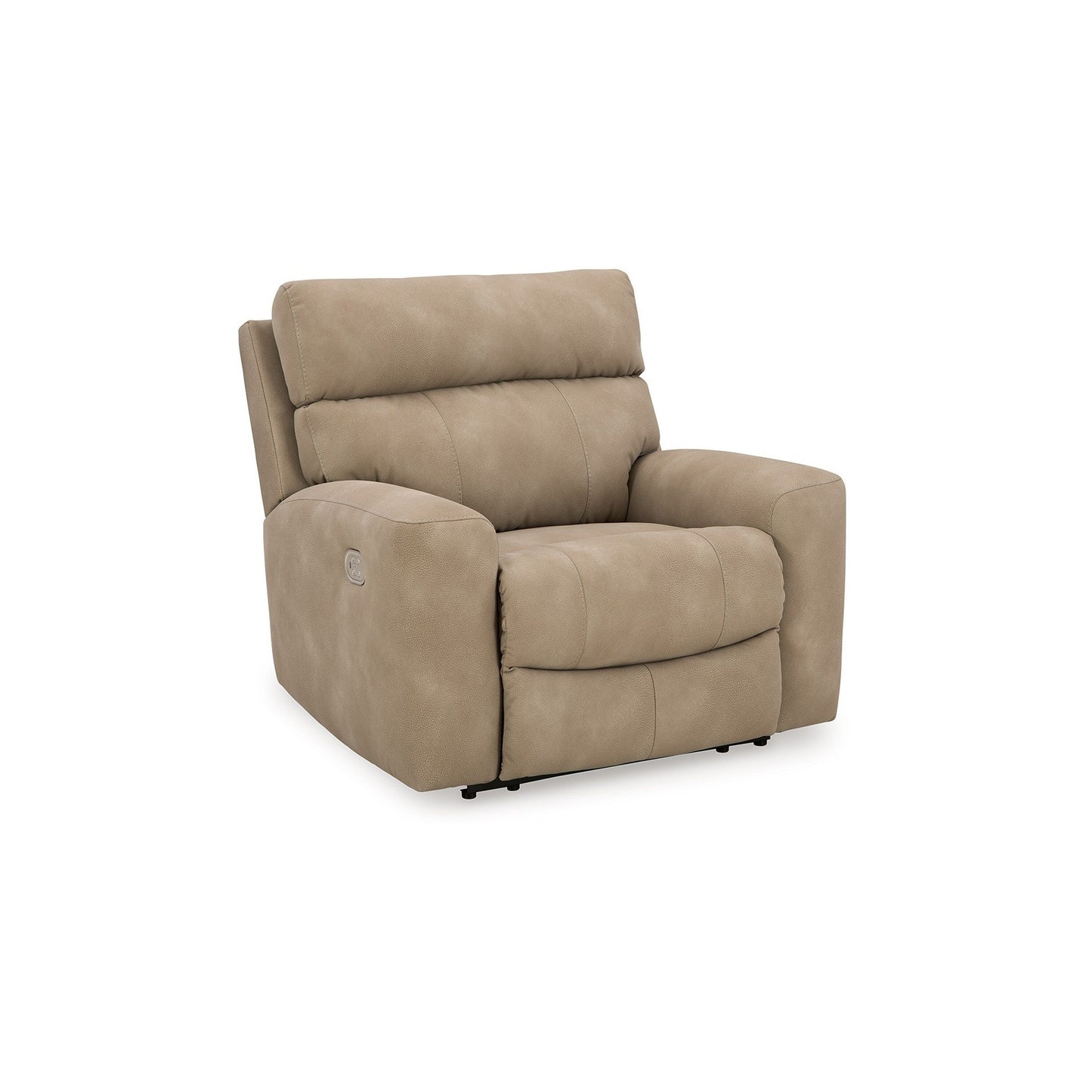Poltrona reclinabile elettrica Corbin, regolabile, porta USB, similpelle marrone