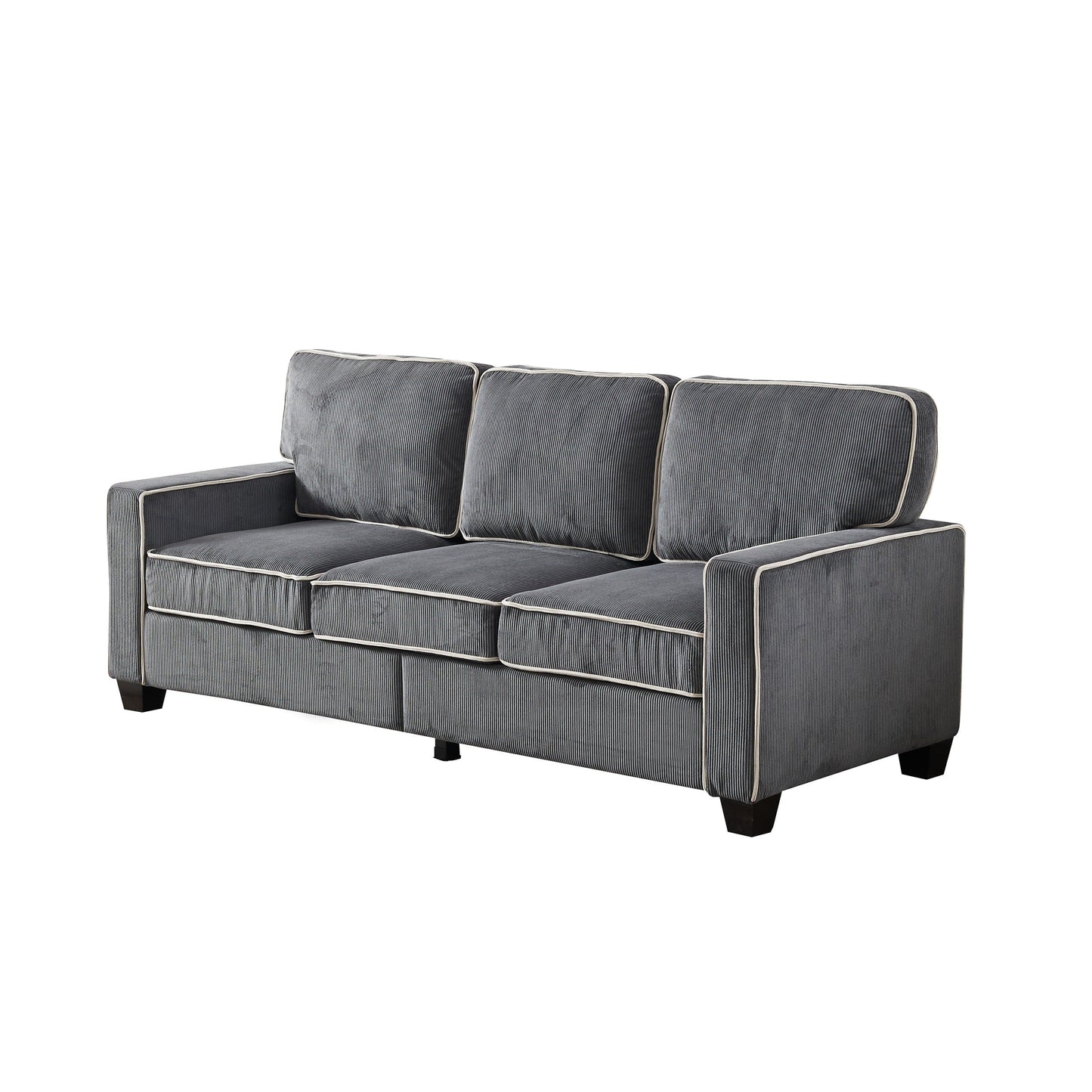 Divano in velluto a coste con contenitore rimovibile - Modern Living Spaces