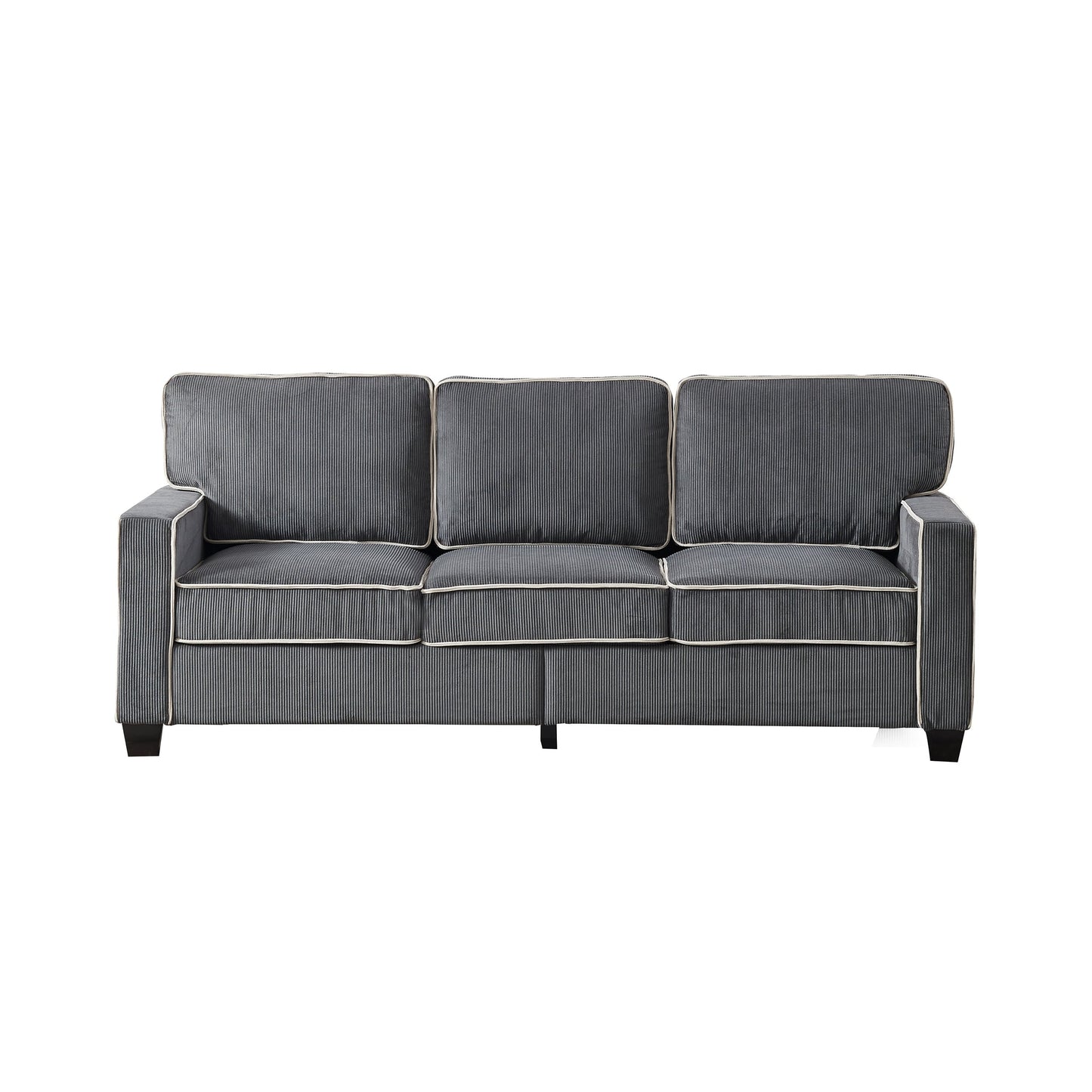 Divano in velluto a coste con contenitore rimovibile - Modern Living Spaces