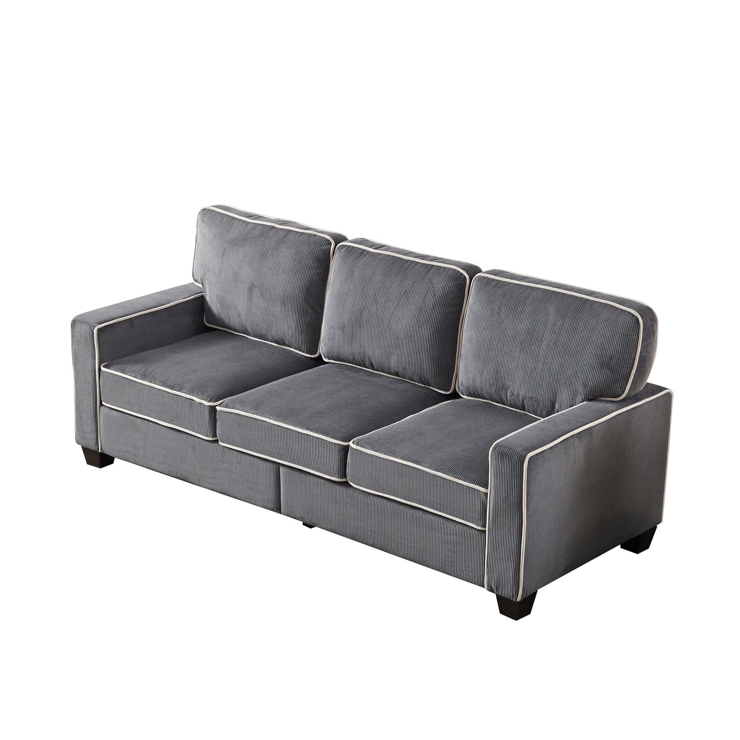 Divano in velluto a coste con contenitore rimovibile - Modern Living Spaces