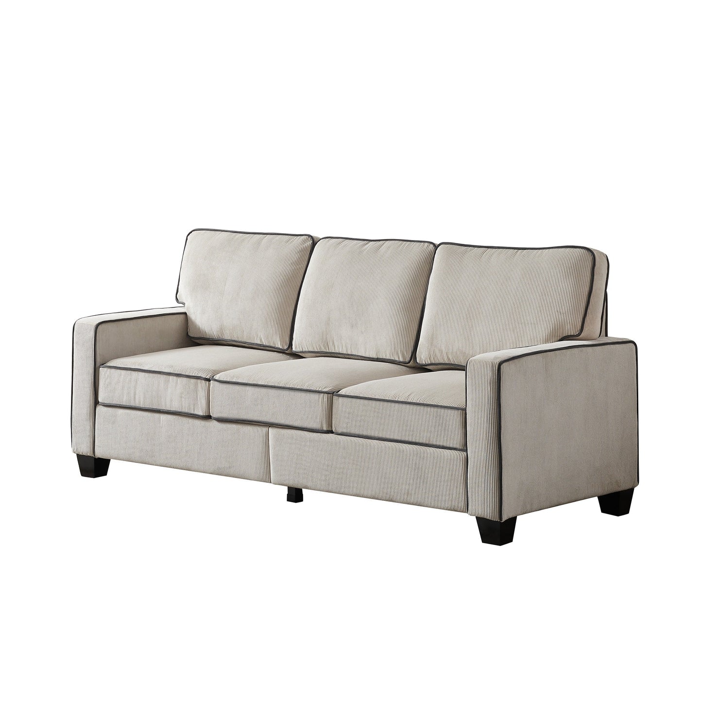 Divano in velluto a coste con contenitore rimovibile - Modern Living Spaces