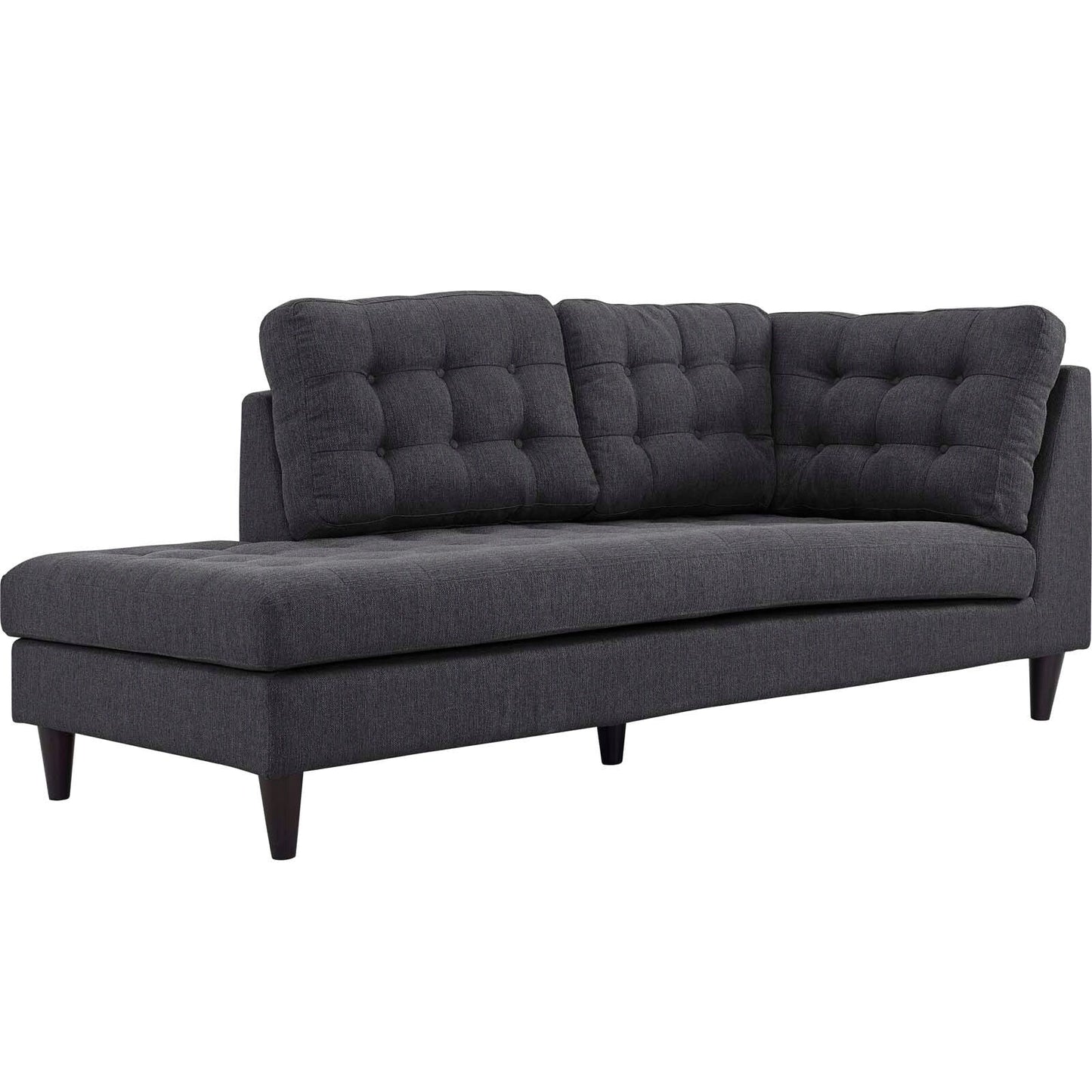 Chaise longue imbottita in tessuto Carson Carrington Humlebaek Empress