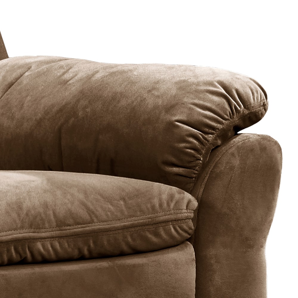 Poltrona reclinabile elettrica massaggiante in tessuto marrone Copper Grove Roseway