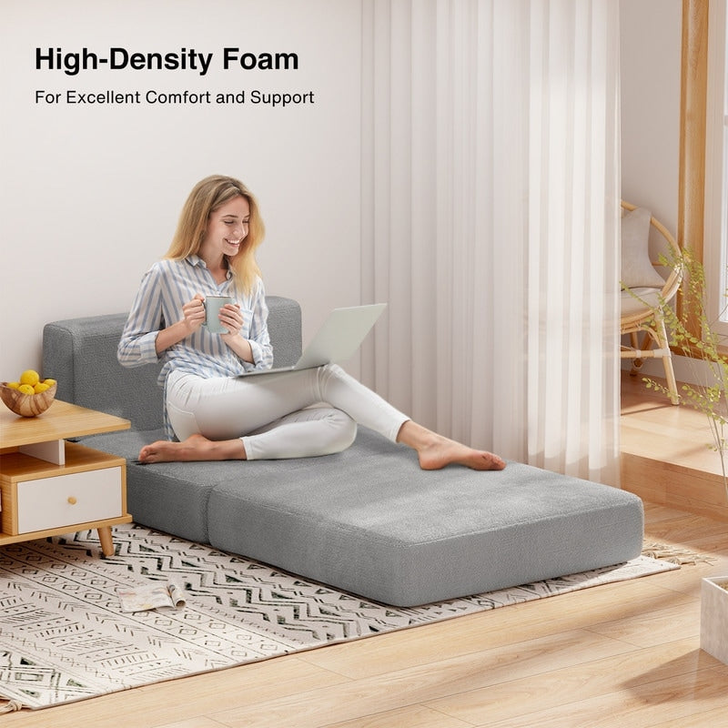 Poltrona trasformabile 3 in 1, sedia pieghevole, letto pieghevole