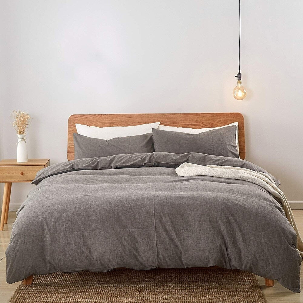 Set copripiumino in cotone Carson Carrington Gradersta da 3 pezzi