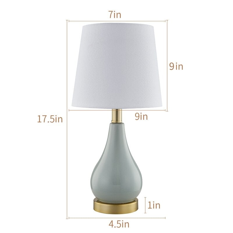 Set di lampade da tavolo da 17,5 pollici con USB (set di 2)