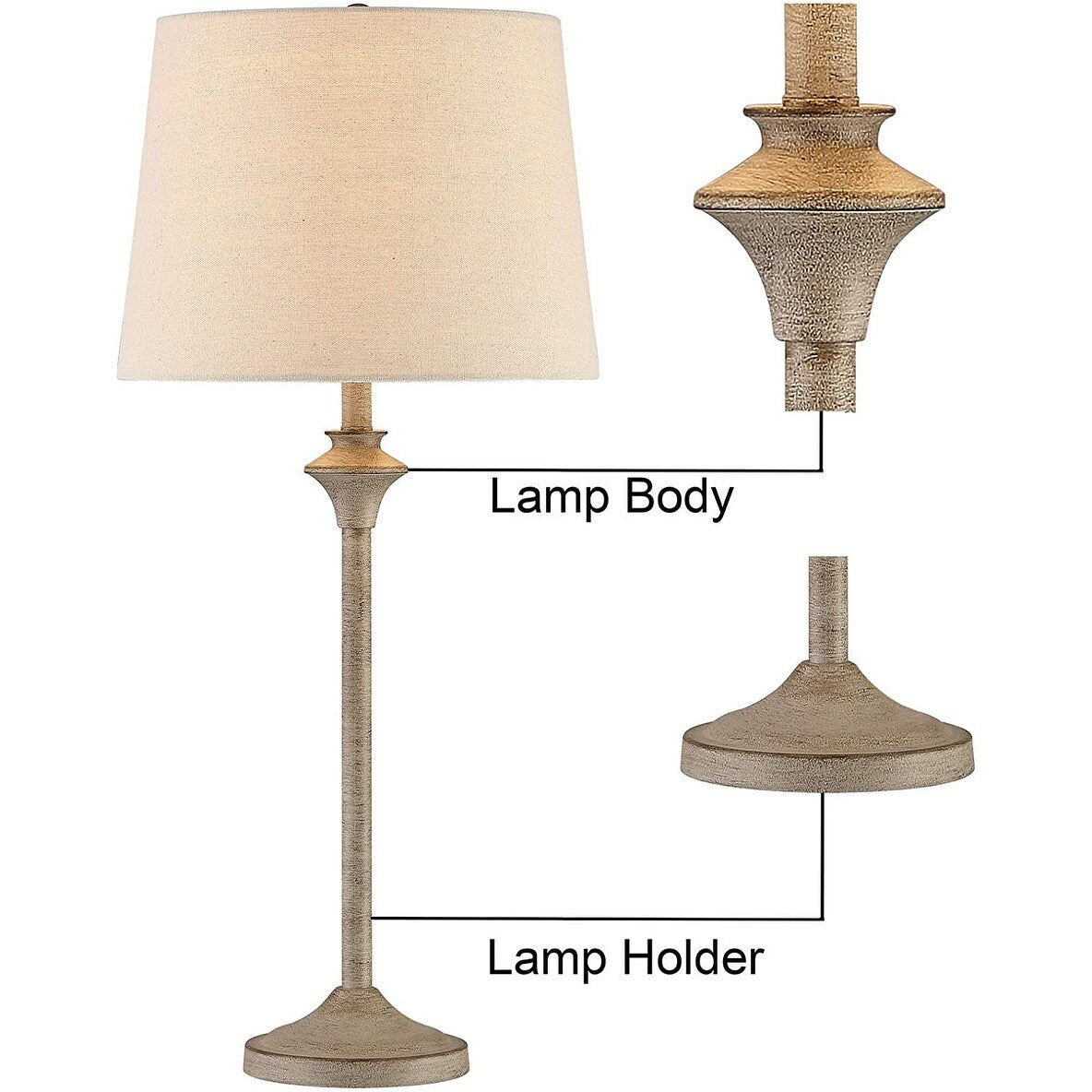 Set di 2 lampade da tavolo a buffet (set di 2)