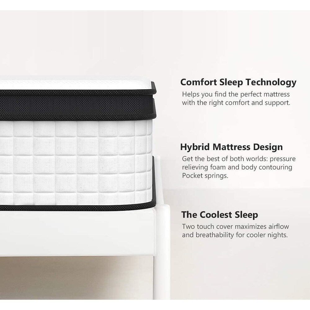 Materasso Comfort Support Innerspring Hybird in una scatola, diverse misure