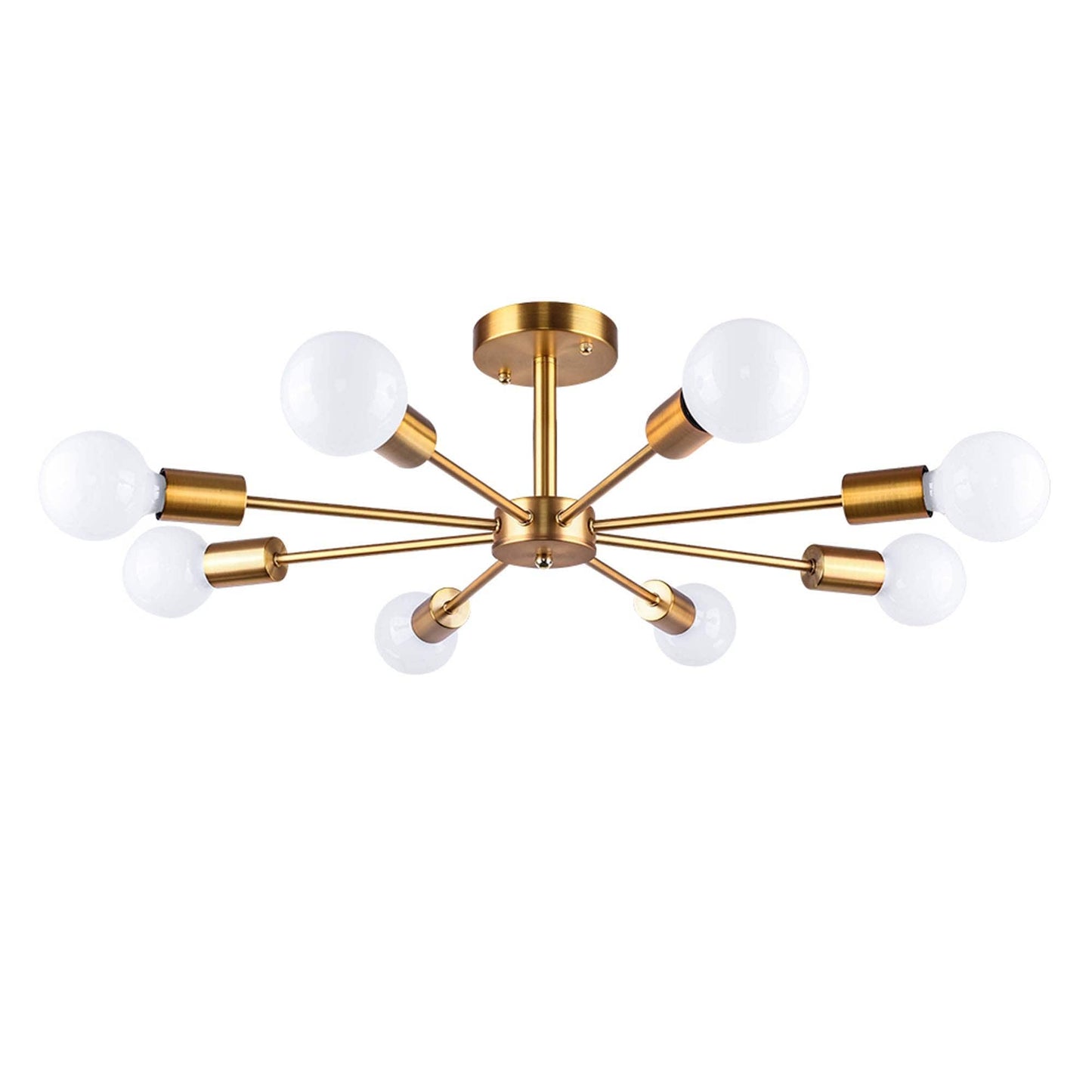 Lampada semi-incassata Sputnik nera/oro da soffitto per soggiorno/cucina/ufficio/camera da letto/ingresso