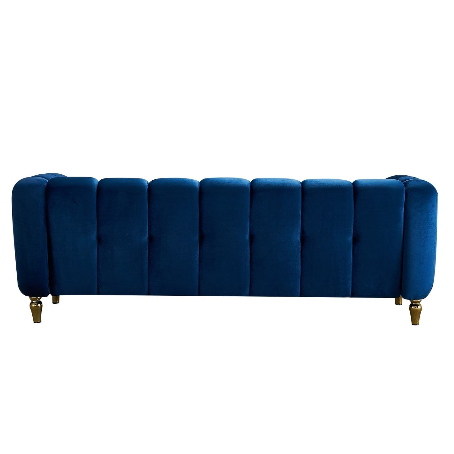 Divano moderno in velluto blu - 31,89 x 83,07 x 27,95
