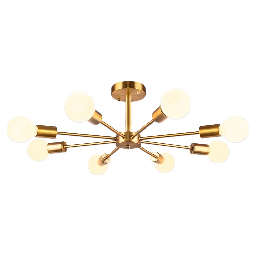 Lampada semi-incassata Sputnik nera/oro da soffitto per soggiorno/cucina/ufficio/camera da letto/ingresso