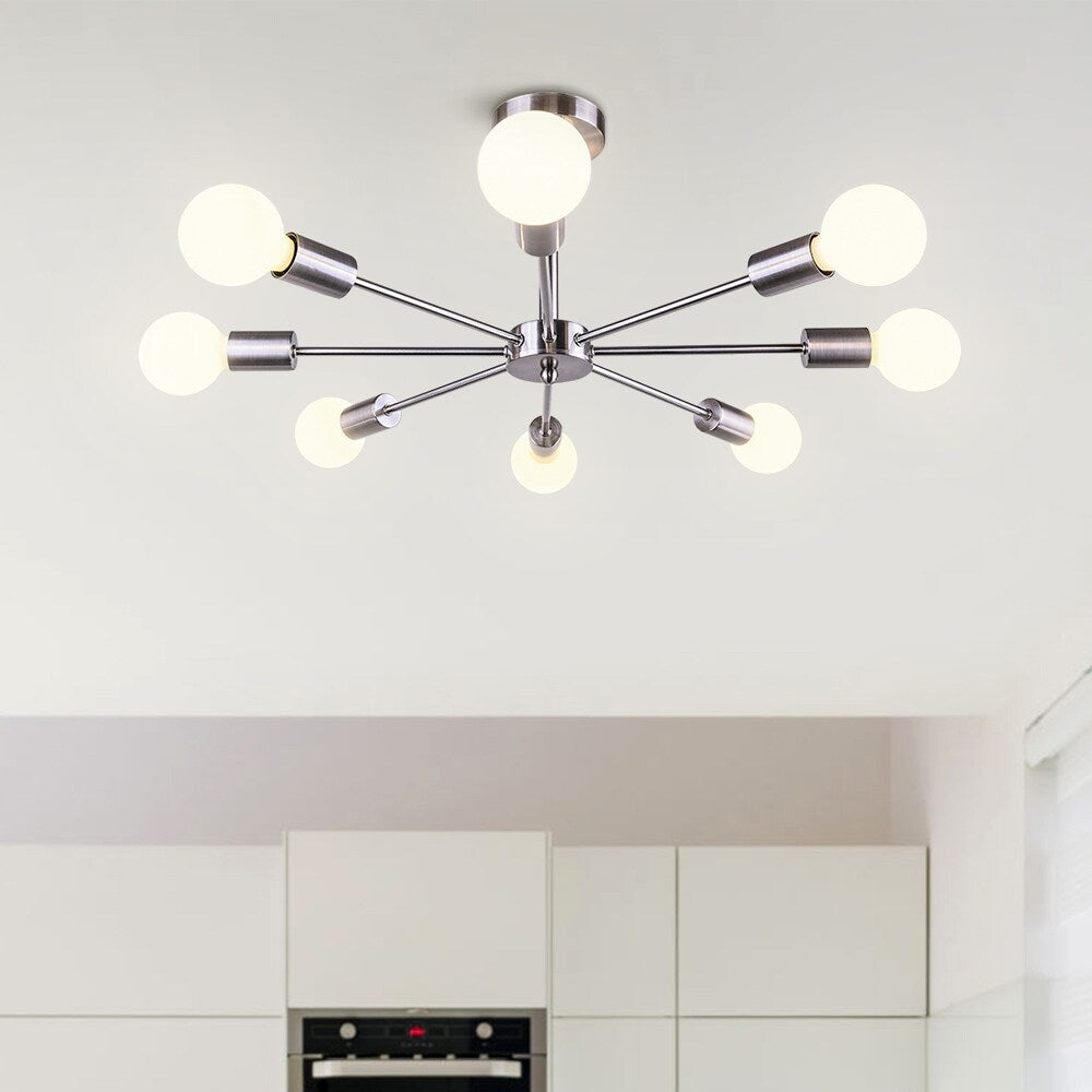 Lampada semi-incassata Sputnik nera/oro da soffitto per soggiorno/cucina/ufficio/camera da letto/ingresso