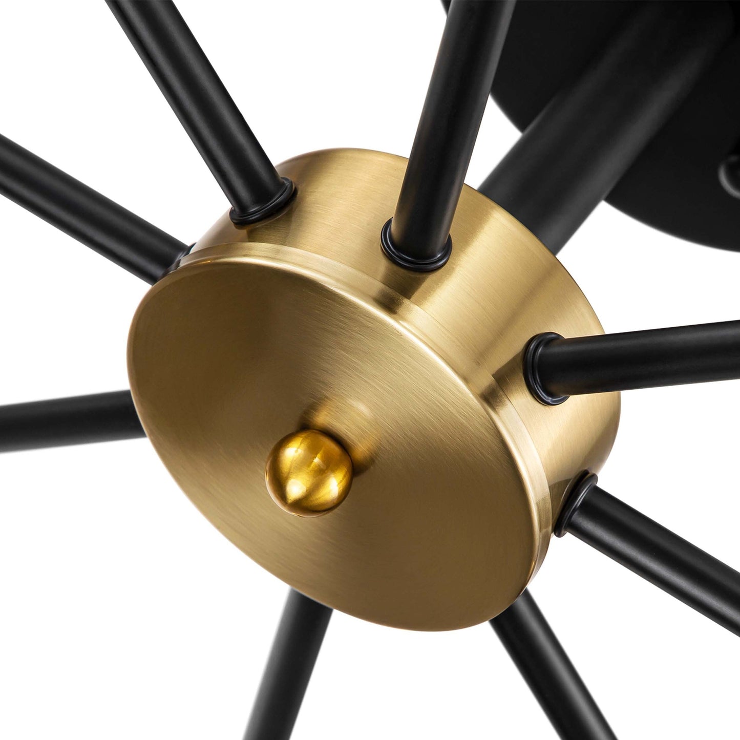 Lampada semi-incassata Sputnik nera/oro da soffitto per soggiorno/cucina/ufficio/camera da letto/ingresso