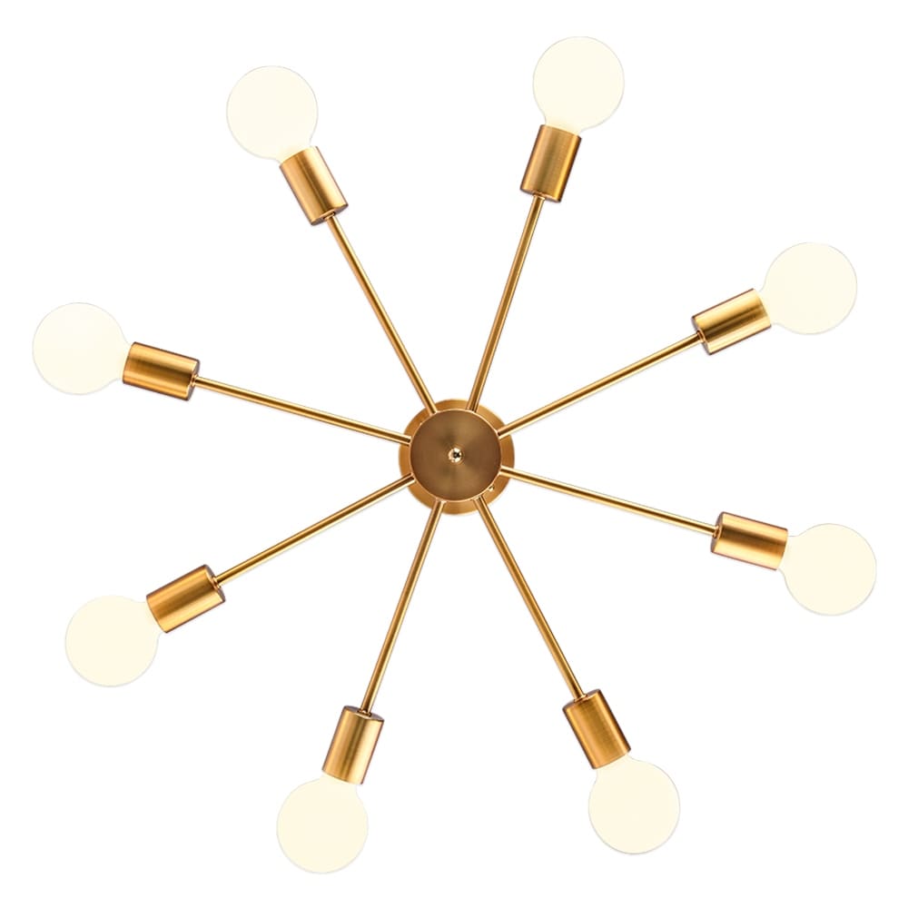 Lampada semi-incassata Sputnik nera/oro da soffitto per soggiorno/cucina/ufficio/camera da letto/ingresso