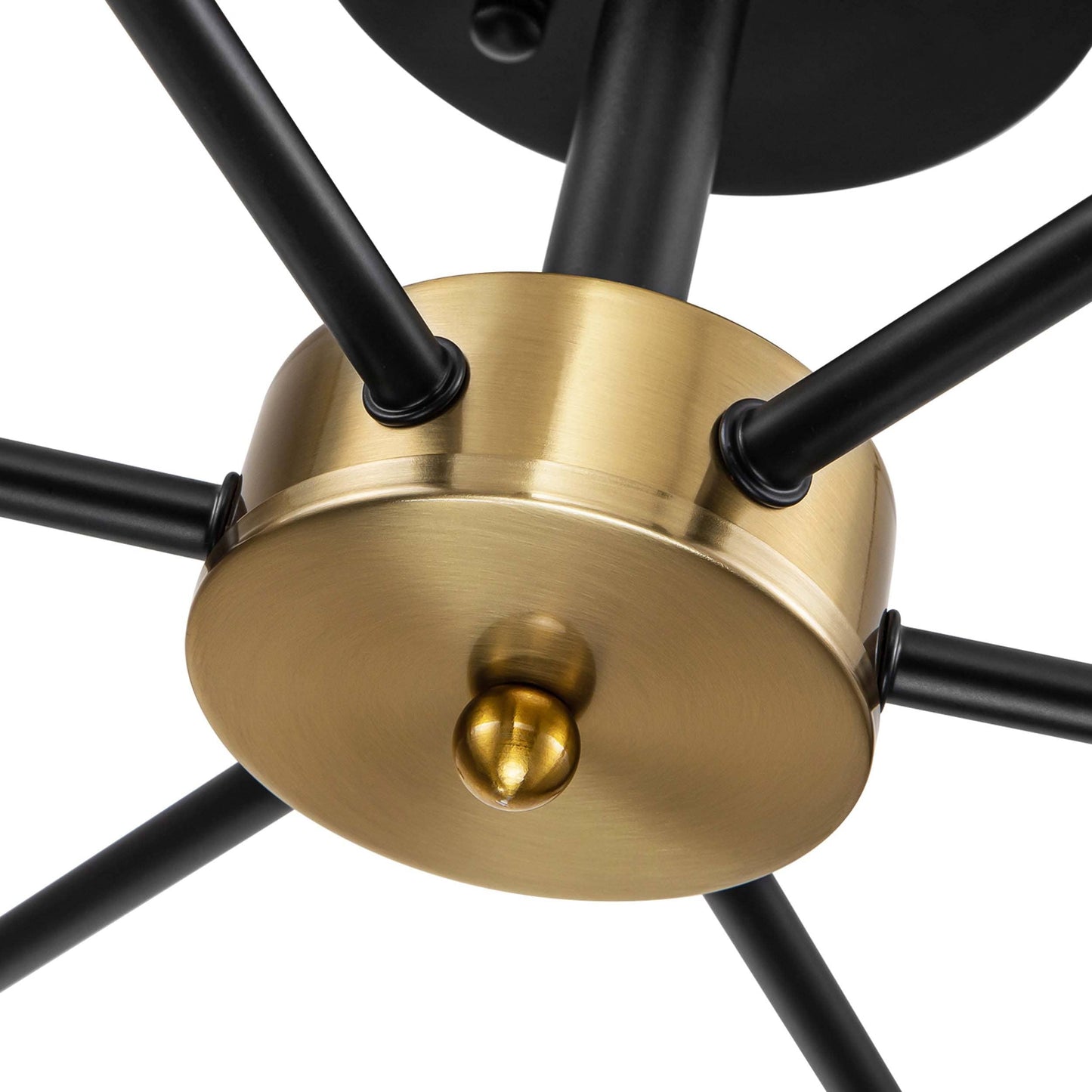Lampada semi-incassata Sputnik nera/oro da soffitto per soggiorno/cucina/ufficio/camera da letto/ingresso