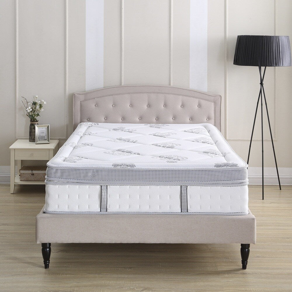 Materasso Classic Brands Summerville Hybrid Eurotop da 14 pollici - Bianco