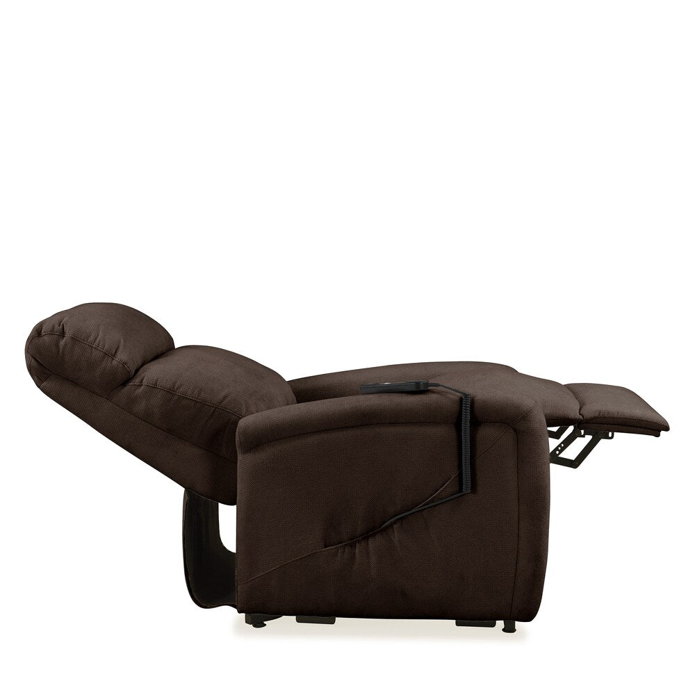 Poltrona reclinabile e sollevabile elettrica Copper Grove Jessie Brown Chenille
