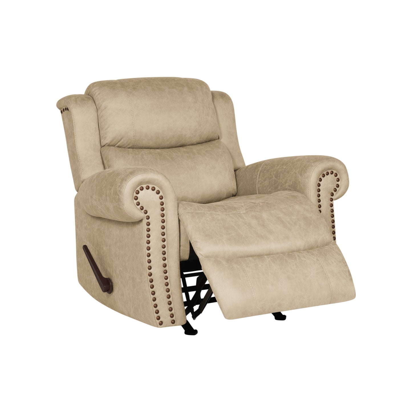 Poltrona reclinabile a dondolo con braccioli arrotolati extra large Copper Grove Dilsen