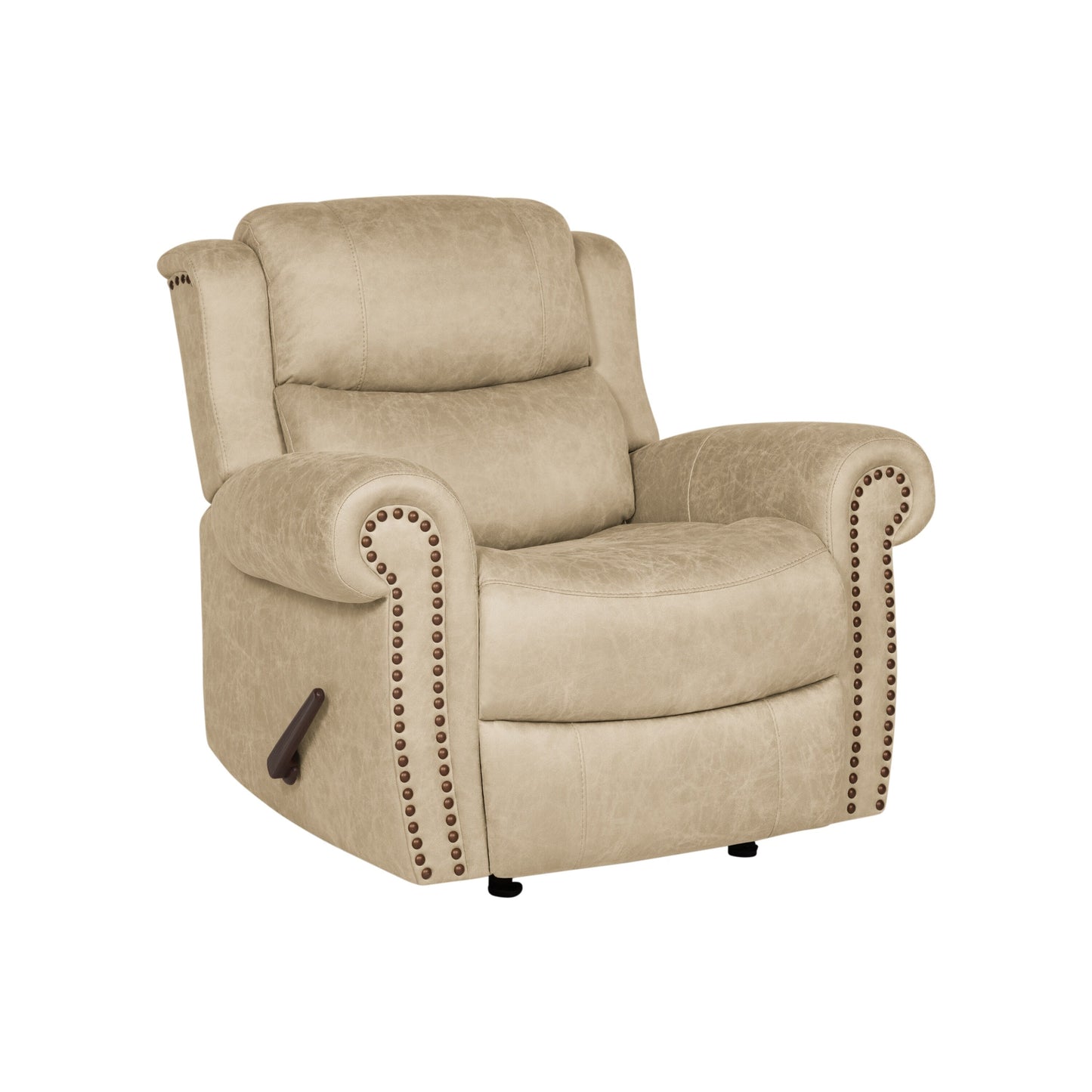 Poltrona reclinabile a dondolo con braccioli arrotolati extra large Copper Grove Dilsen