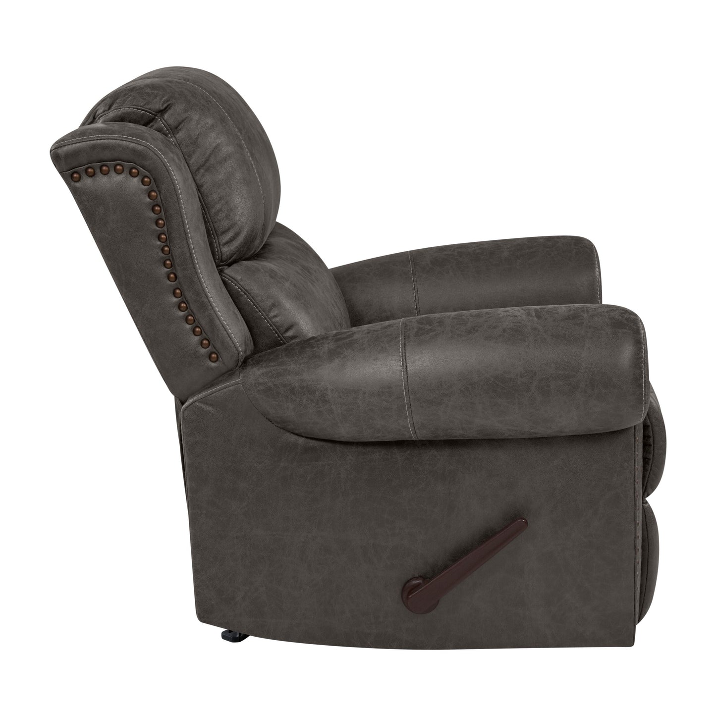 Poltrona reclinabile a dondolo con braccioli arrotolati extra large Copper Grove Dilsen