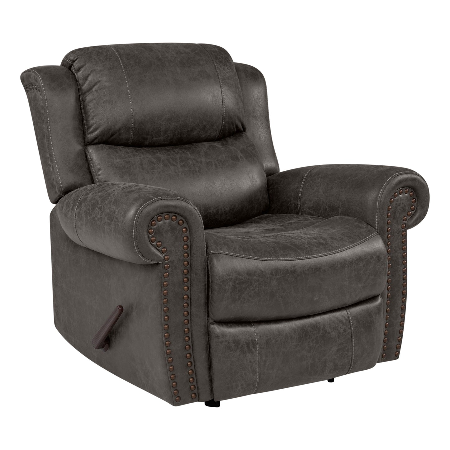 Poltrona reclinabile a dondolo con braccioli arrotolati extra large Copper Grove Dilsen