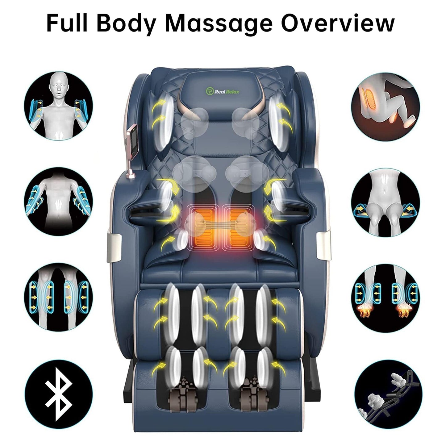 Poltrona massaggiante riscaldata Ukuowu Favor-03 Plus ADV con schermo LCD, Dual-core S Track, controllo APP, Shiatsu a gravità zero