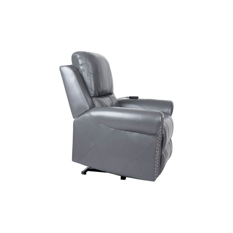 Poltrona reclinabile elettrica Air Leather Premium con poggiapiedi e telecomando