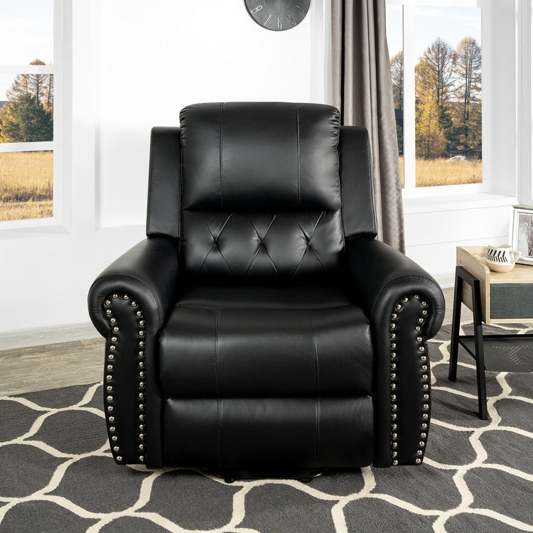 Poltrona reclinabile elettrica Air Leather Premium con poggiapiedi e telecomando