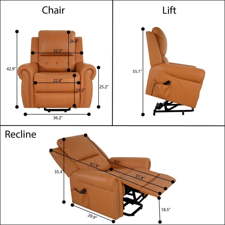 Poltrona reclinabile elettrica Air Leather Premium con poggiapiedi e telecomando