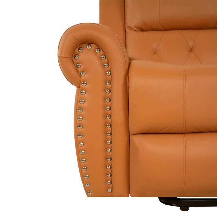 Poltrona reclinabile elettrica Air Leather Premium con poggiapiedi e telecomando