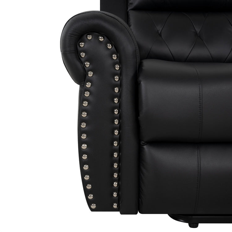 Poltrona reclinabile elettrica Air Leather Premium con poggiapiedi e telecomando