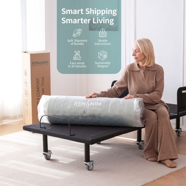 Materasso Twin XL per la ridistribuzione della pressione, 80 x 35 x 6 pollici, materasso Twin XL impermeabile in una scatola per uso domestico