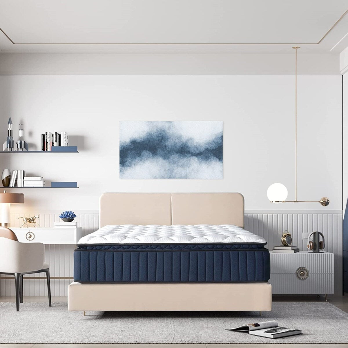 Materasso ibrido premium Twin XL Size-14 con supporto per i bordi in memory foam e molle insacchettate