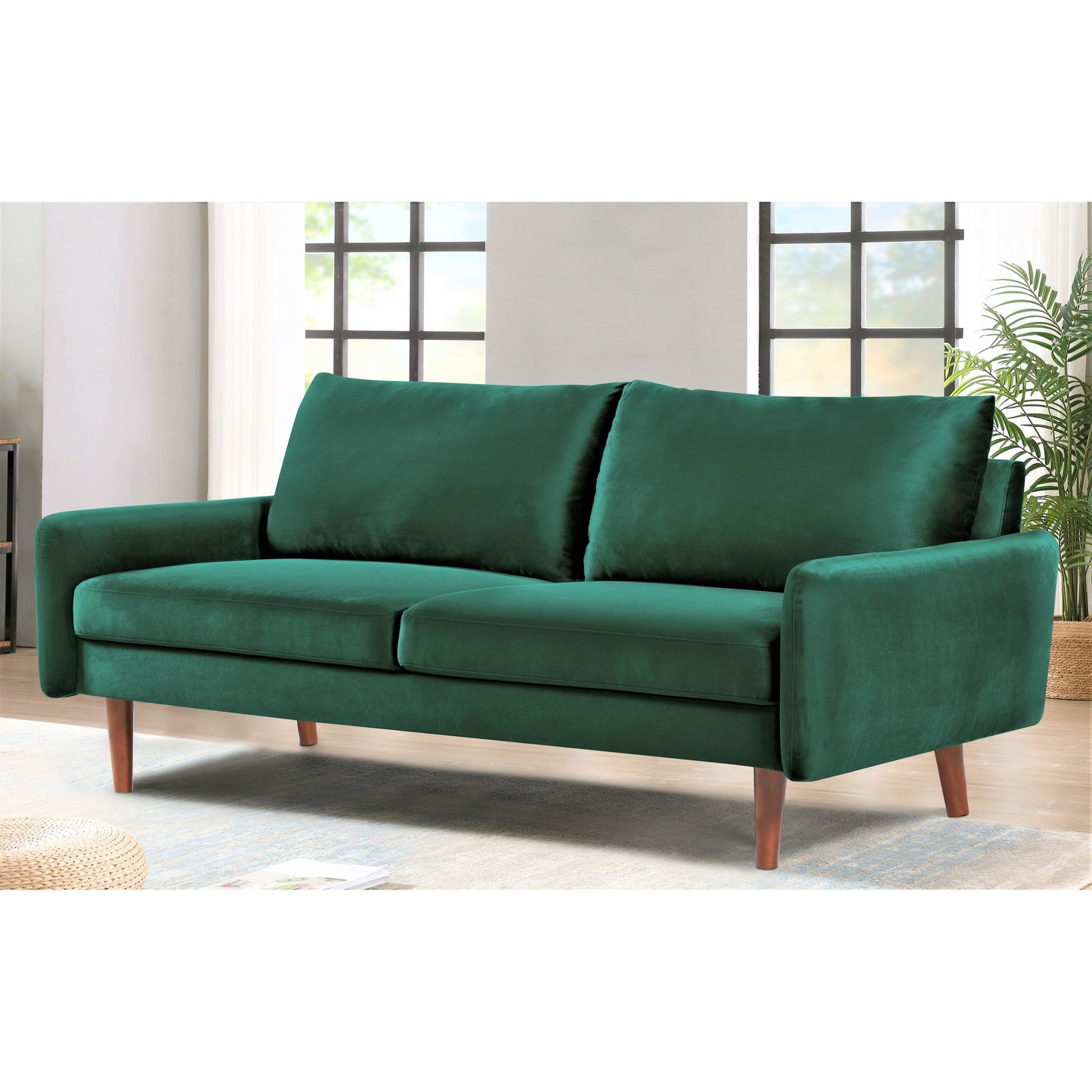 Divano in velluto con gambe affusolate US Pride Furnitirue da 70''W